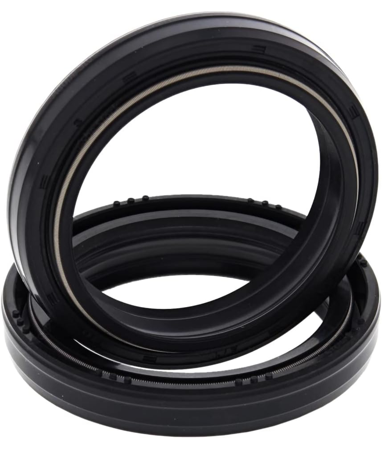 Industrial hydraulic rubber shaft seal with double lips